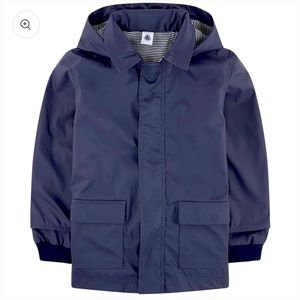 Petit Bateau Iconic Raincoat Jacket Coat Navy Blue Size 24 months